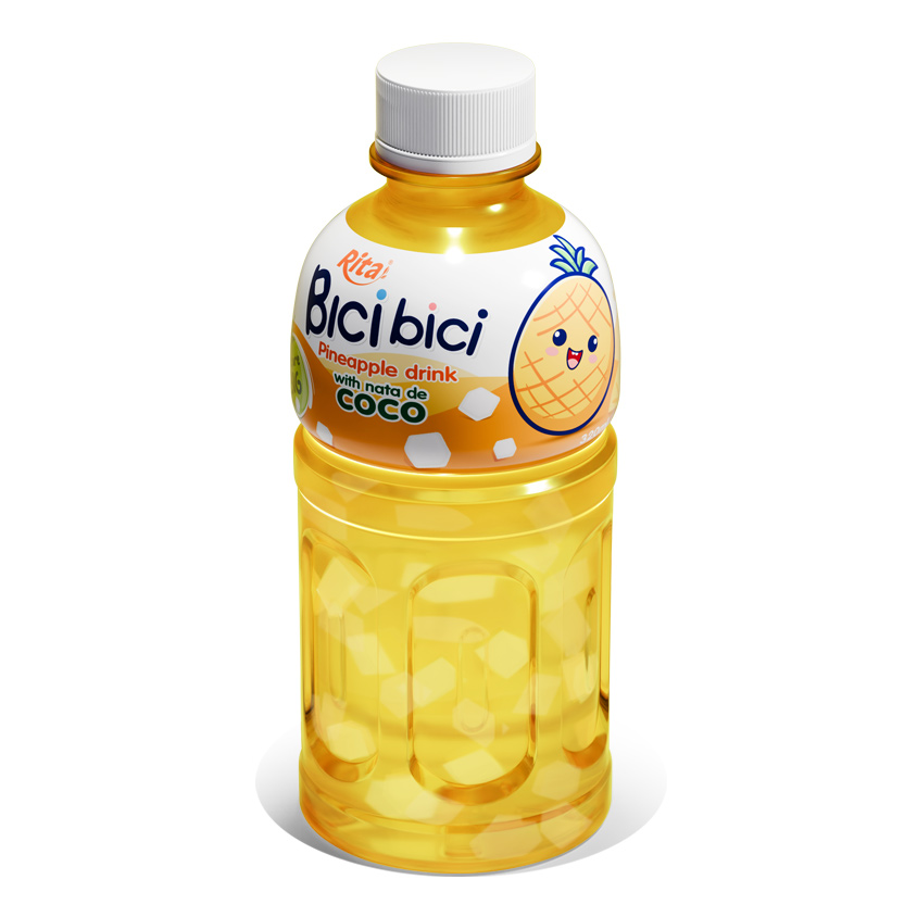 Rita Bici Bici Pineapple Drink with Nata de Coco 320ml Pet Bottle